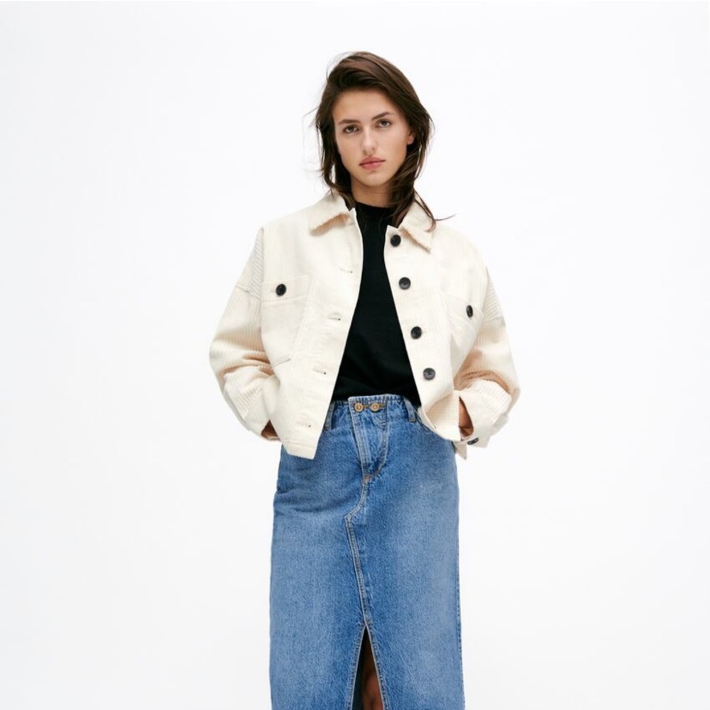 Zara short corduroy overshirt